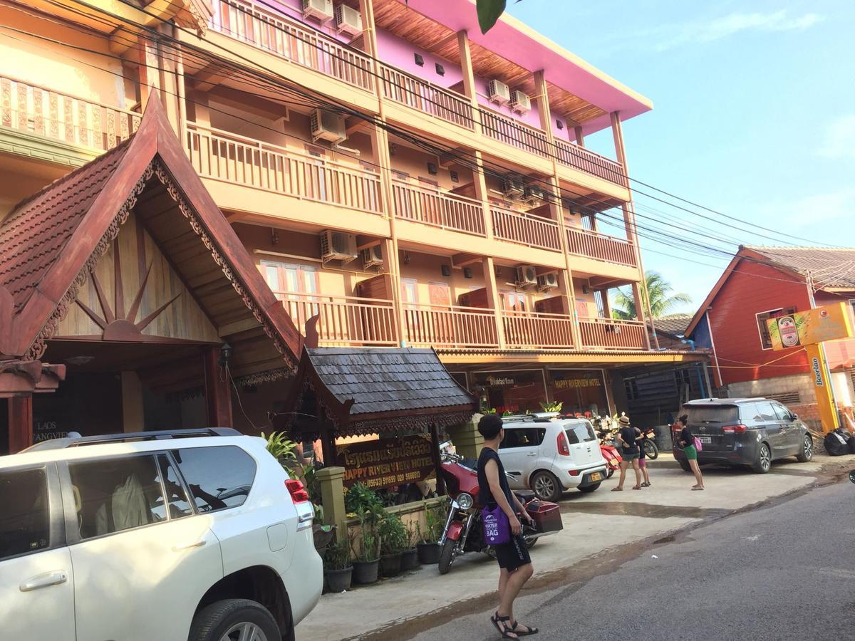 Happy River View Hotel Vang Vieng Exteriör bild